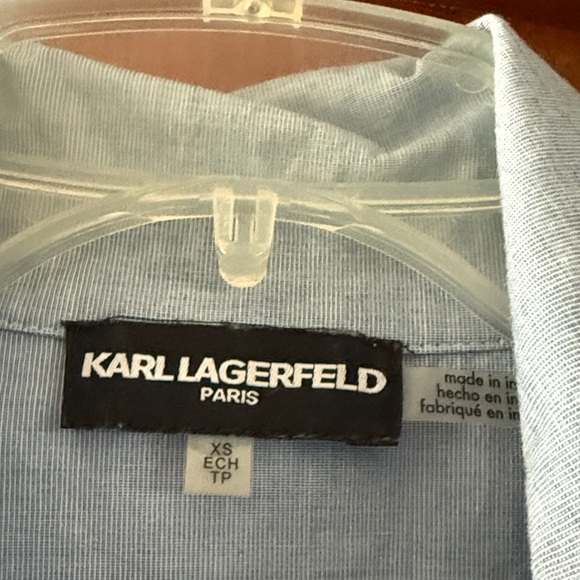 Zara Sky Blue Ruffle Shirt - Picture 2 of 4